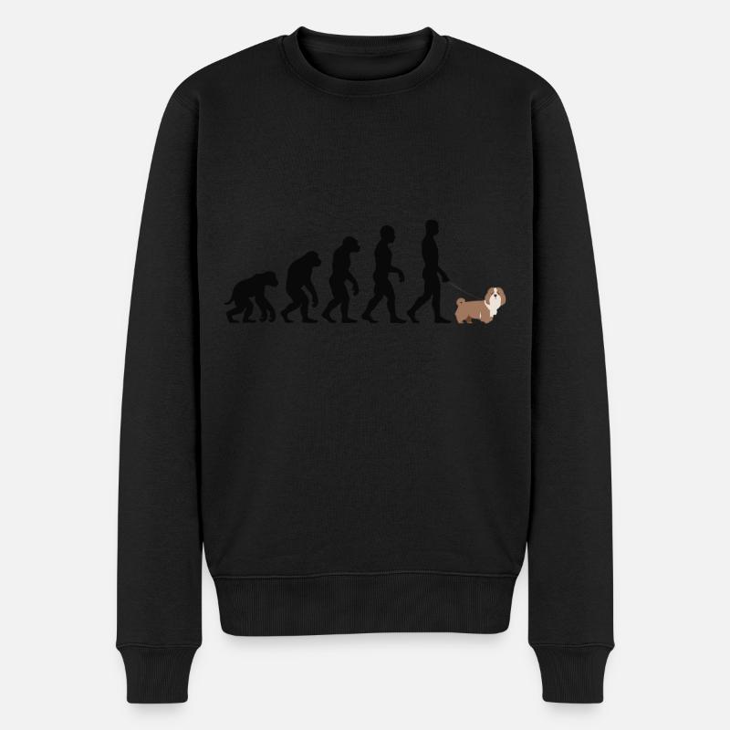 Lhasa Apso - Männer Premium Bio Pullover - Schwarz