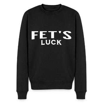 Fet ́s Luck Anmachpruch Jeu de mots amusant - Pull Premium bio Homme - noir - Devant - Nico (187cm)