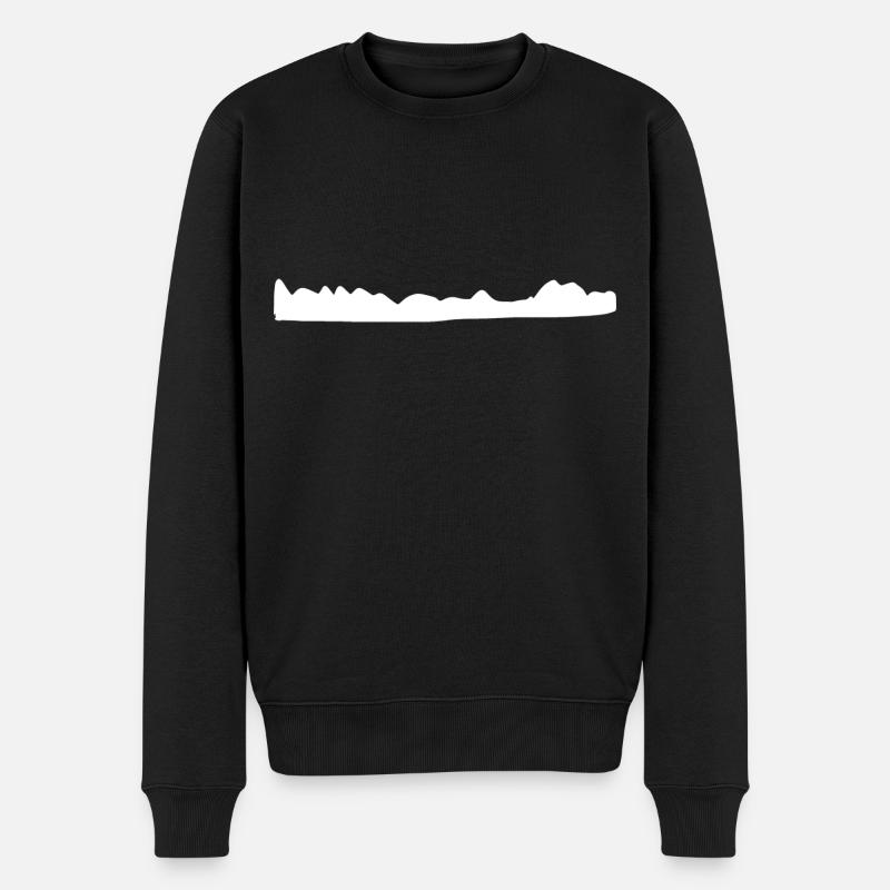 hügel linie symbol form - Männer Premium Bio Pullover - Schwarz