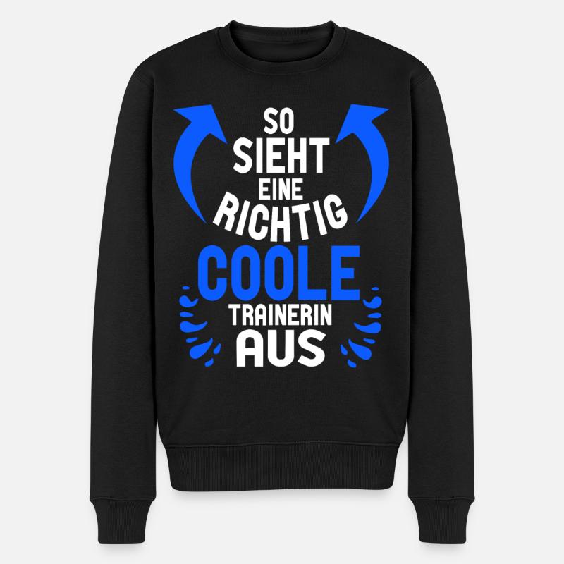 So sieht ein richtig cooler Trainer aus - Männer Premium Bio Pullover - Schwarz