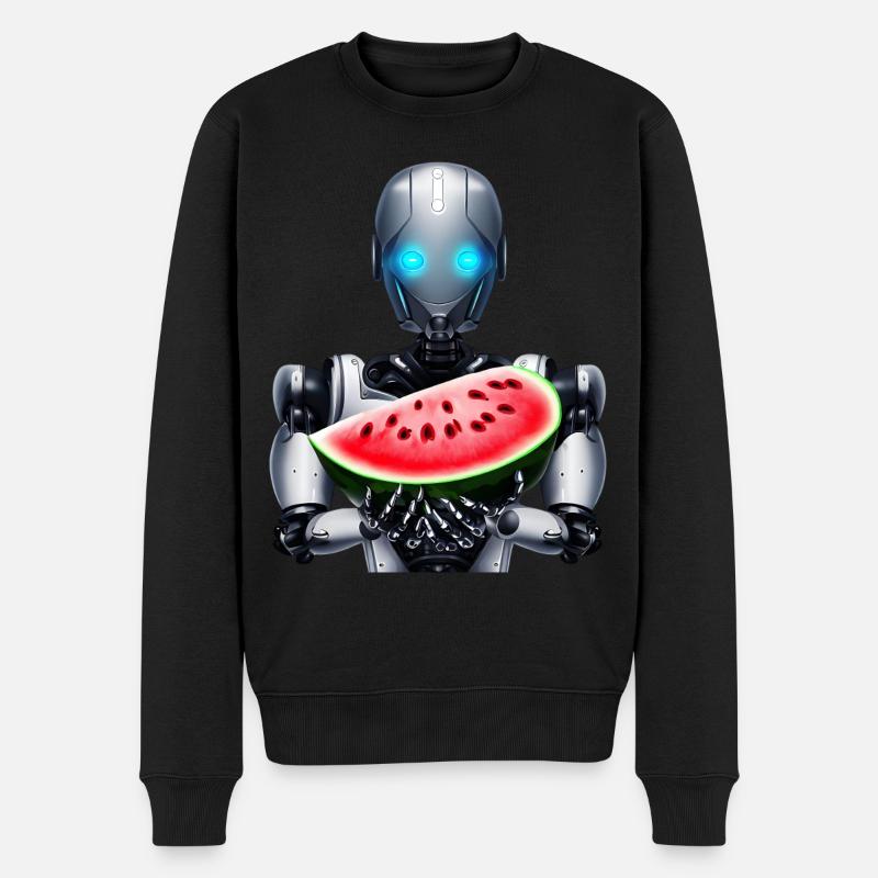 Pastèque pour le robot - Pull Premium bio Homme - noir