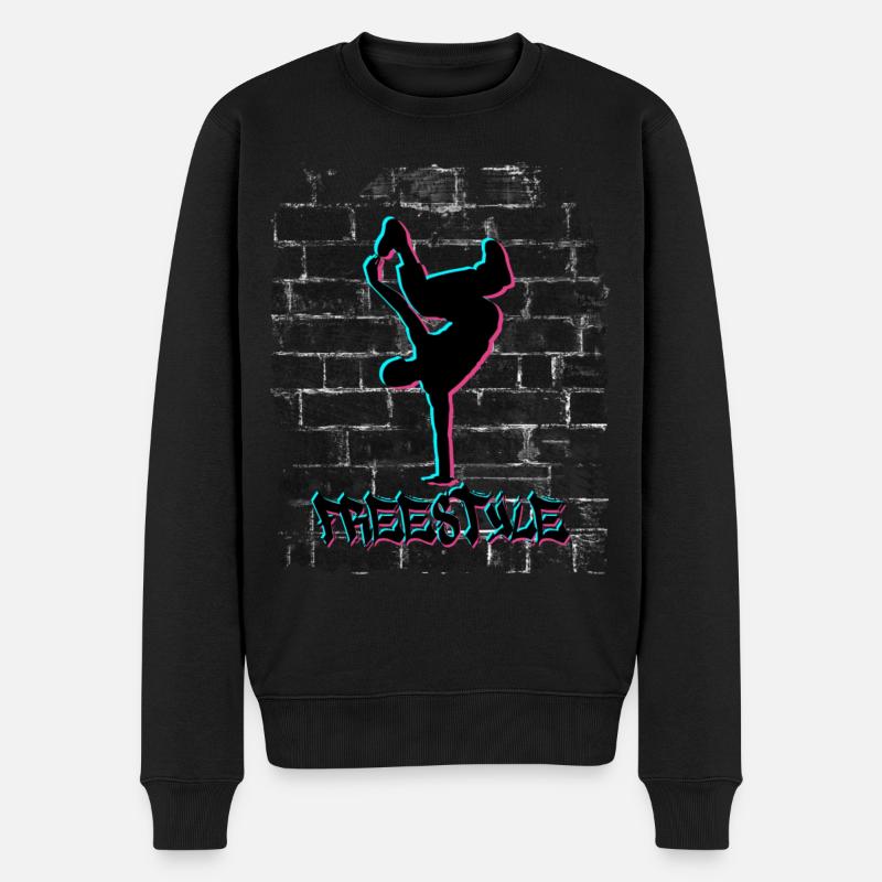 Freestyle - Männer Premium Bio Pullover - Schwarz