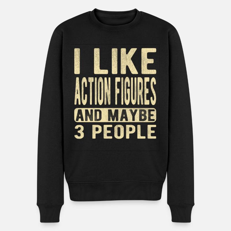Figurines d’action Dicton - Pull Premium bio Homme - noir