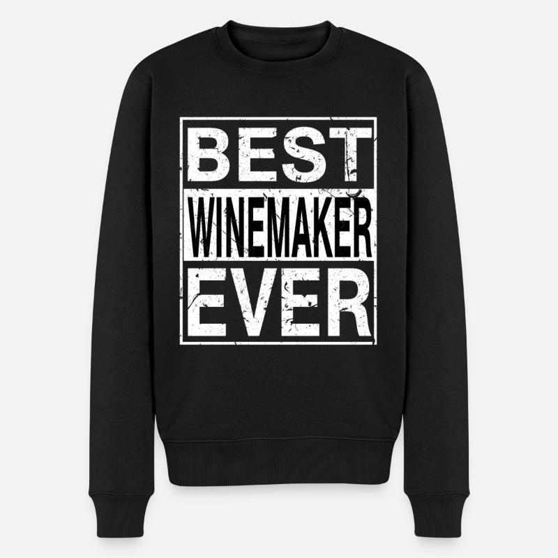 Bestes Winzer-Geschenk aller Zeiten - Männer Premium Bio Pullover - Schwarz