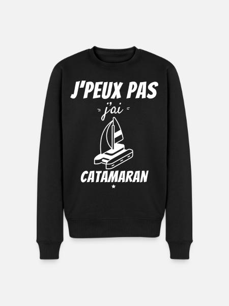 I can't I have Catamaran - Men's Premium Organic Jumper - black