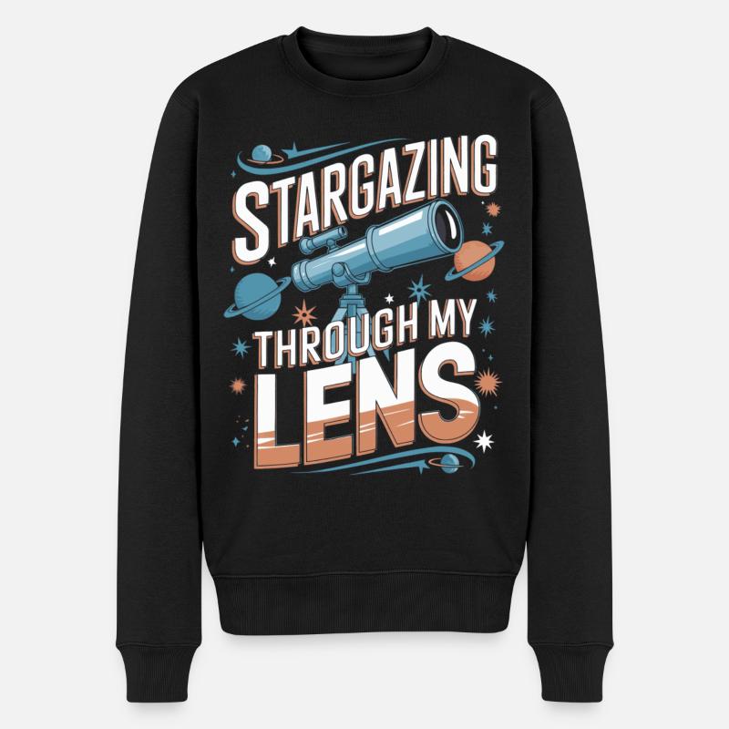 Télescope Astronomie Astrophotographie - Pull Premium bio Homme - noir