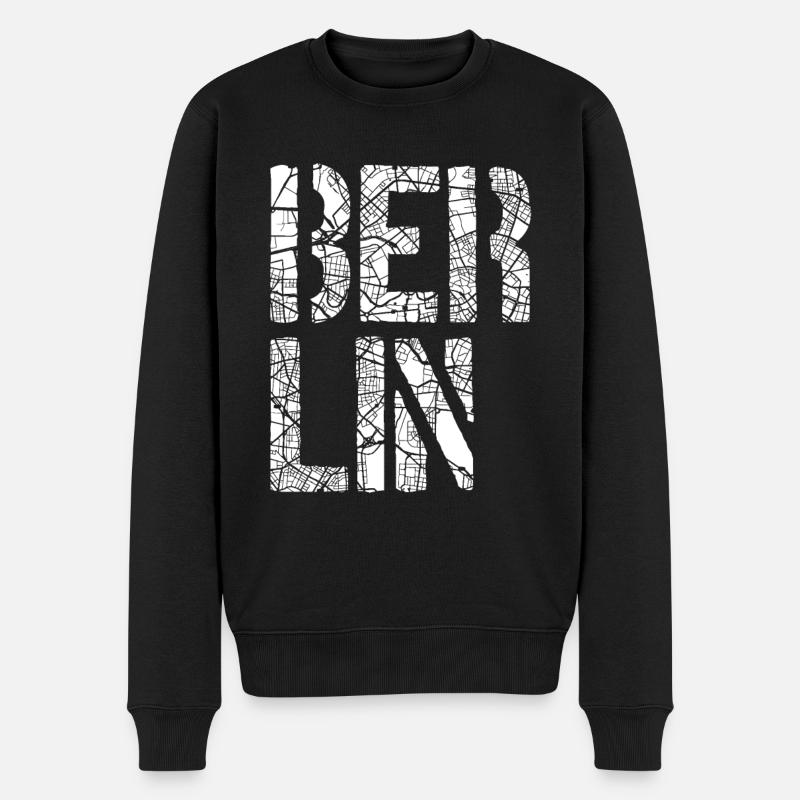 Berlin - Männer Premium Bio Pullover - Schwarz