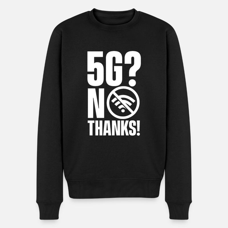 5G? Non merci! - Pull Premium bio Homme - noir
