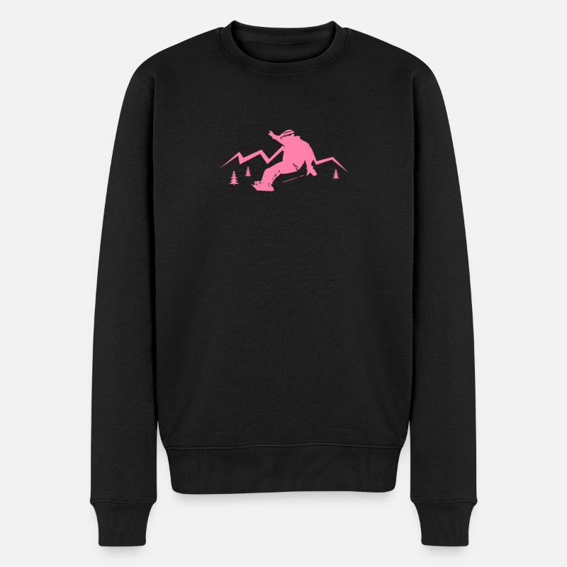 Snowboard Snowboarden Snowboarder Snowboarderin - Männer Premium Bio Pullover - Schwarz