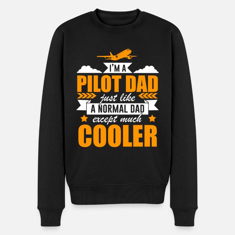 Pilot - Männer Premium Bio Pullover - Schwarz