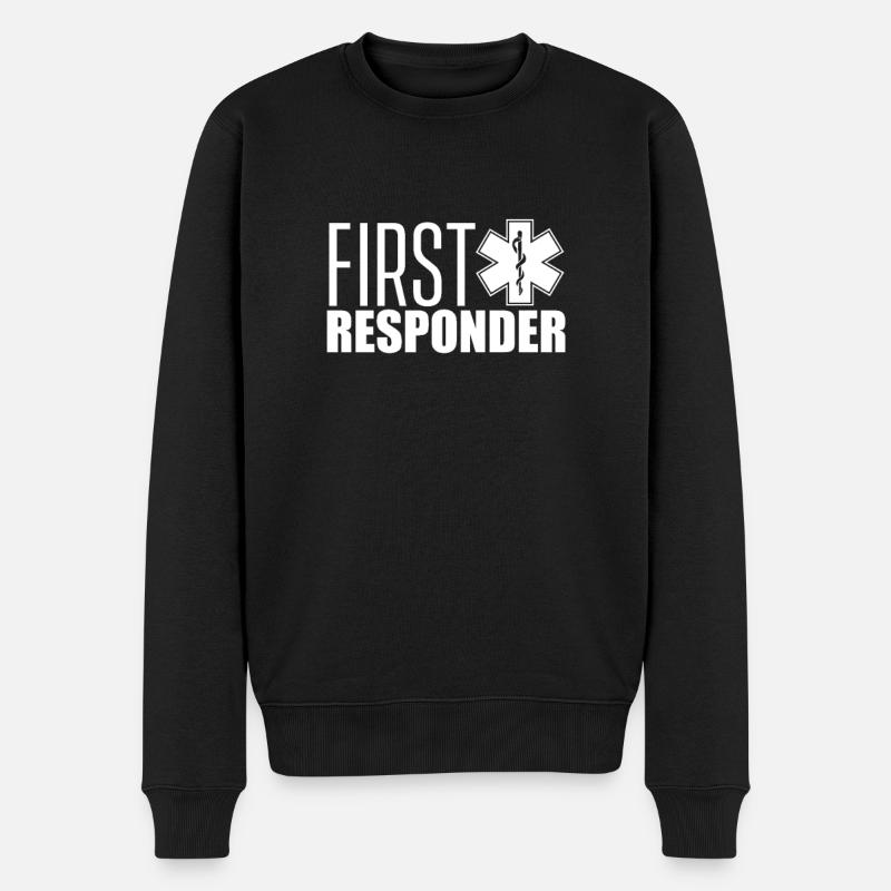 Ersthelfer Erstversorger Notfall Notfallhelfer - Männer Premium Bio Pullover - Schwarz