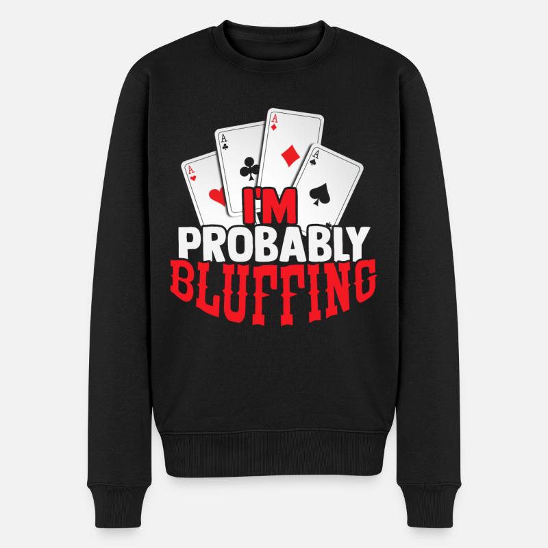 poker - Pull Premium bio Homme - noir