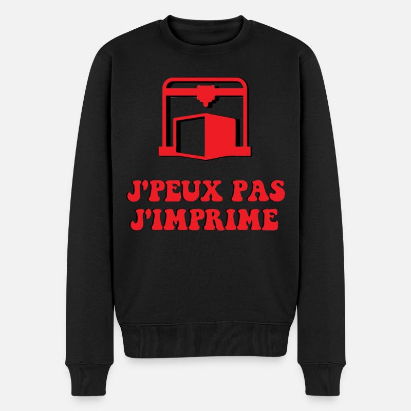 J'peux pas j'imprime impression 3D imprimante 3D - Pull Premium bio Homme - noir