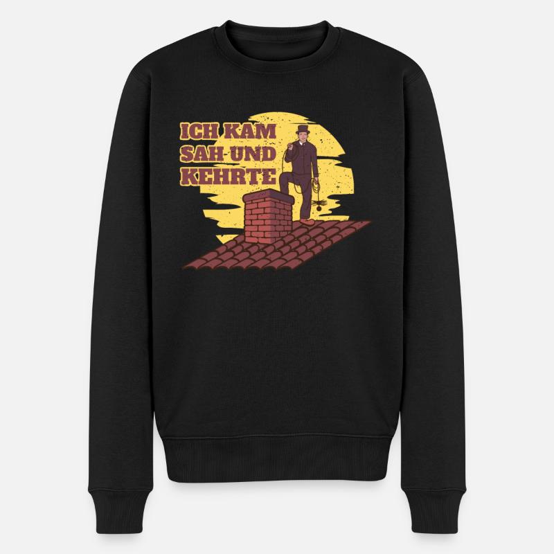 Schornsteinfeger Kaminkehrer ist ein Glücksbringer - Männer Premium Bio Pullover - Schwarz