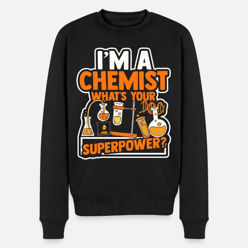 Chemie - Männer Premium Bio Pullover - Schwarz