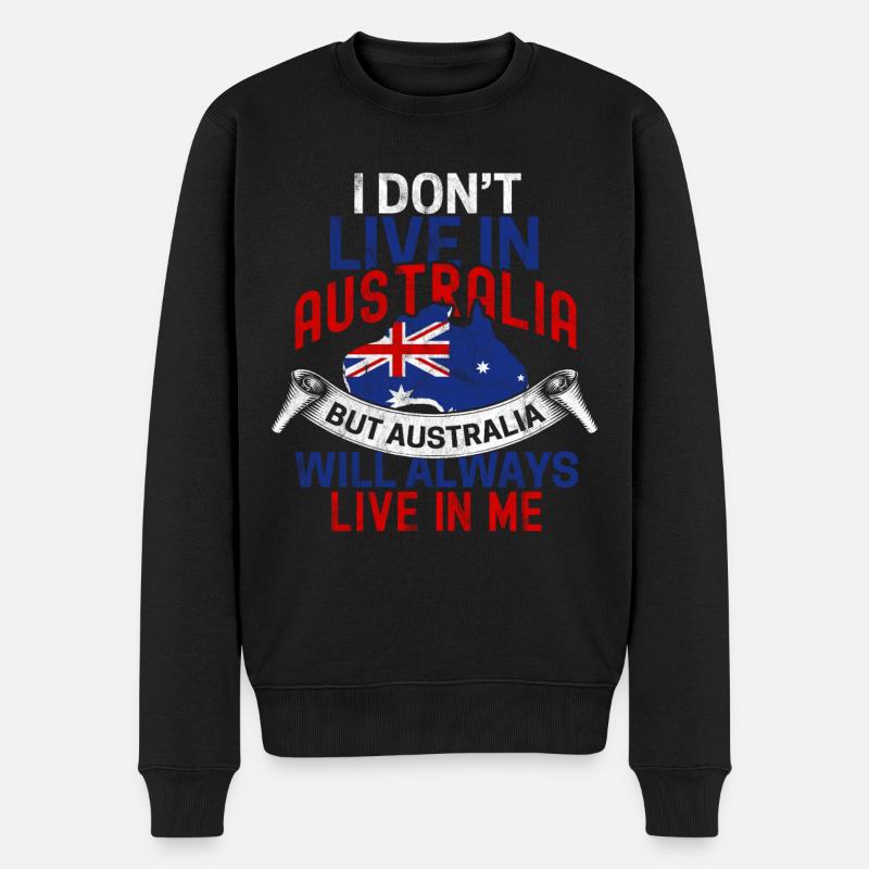 Australien - Männer Premium Bio Pullover - Schwarz