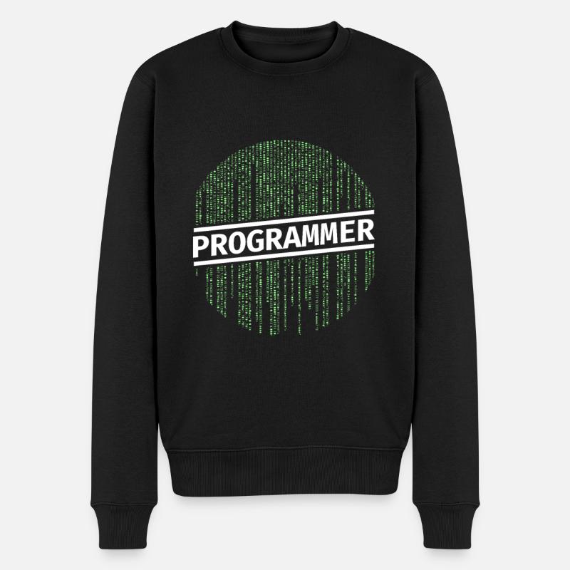 Programmer Programmierer Coding - Männer Premium Bio Pullover - Schwarz