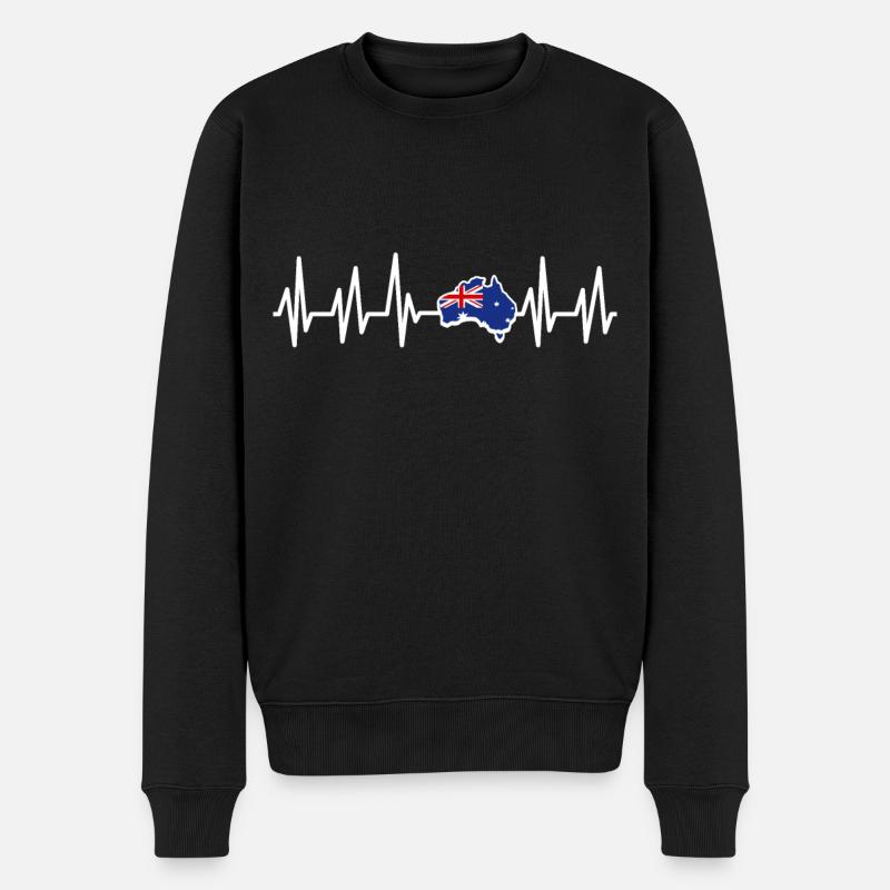 Australien - Männer Premium Bio Pullover - Schwarz