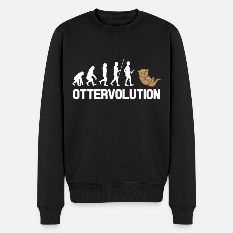 Otter - Männer Premium Bio Pullover - Schwarz