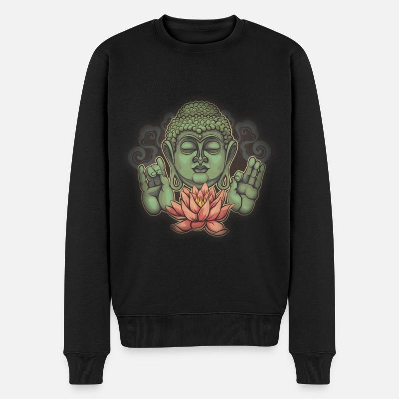 Bouddha de lotus - Pull Premium bio Homme - noir