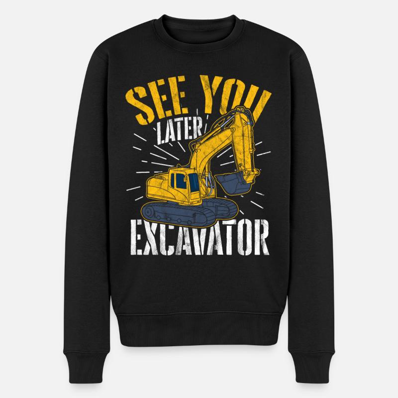 Bagger - Männer Premium Bio Pullover - Schwarz