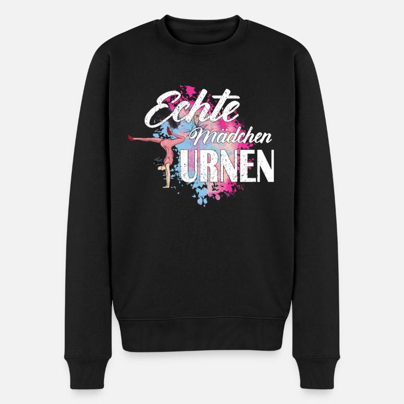 Gymnastik Echte Mädchen Turnen Bodenturnen Sport - Männer Premium Bio Pullover - Schwarz