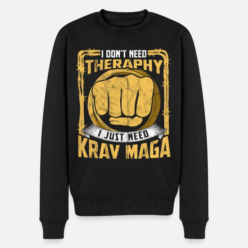 Krav Maga - Männer Premium Bio Pullover - Schwarz