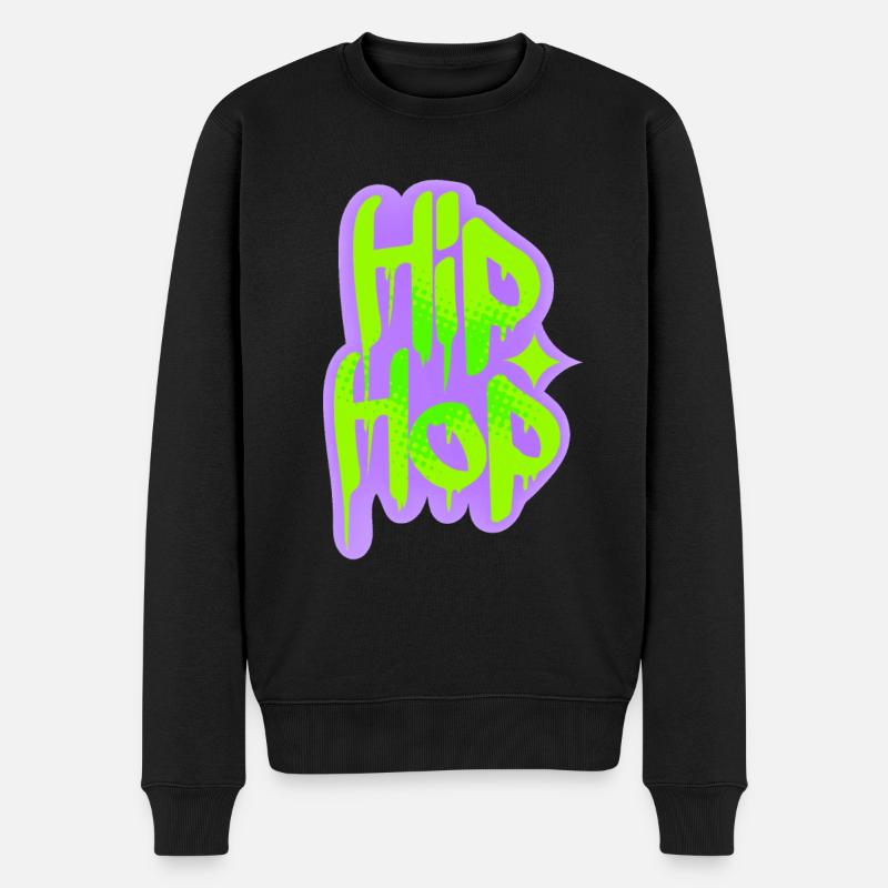 Hip Hop Graffiti - Männer Premium Bio Pullover - Schwarz