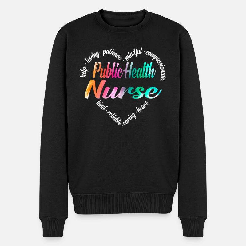 Infirmière en santé publique - Pull Premium bio Homme - noir