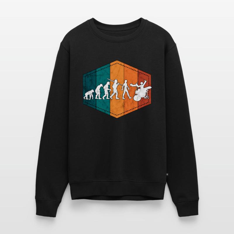 Drums evolution drummer retro Men's Premium Organic Jumper