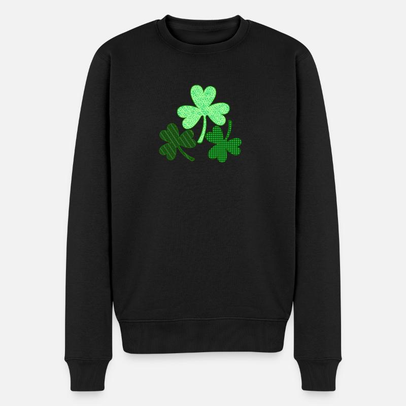 Shamrock part pour la Saint-Patrick - Pull Premium bio Homme - noir
