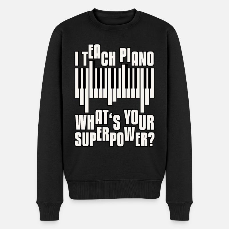 Professeur de piano - Pull Premium bio Homme - noir