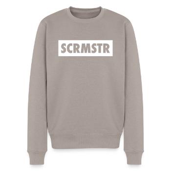 SCRMSTR - Scrum Master - Men's Premium Organic Jumper - taupe - Front - Nico (187cm)