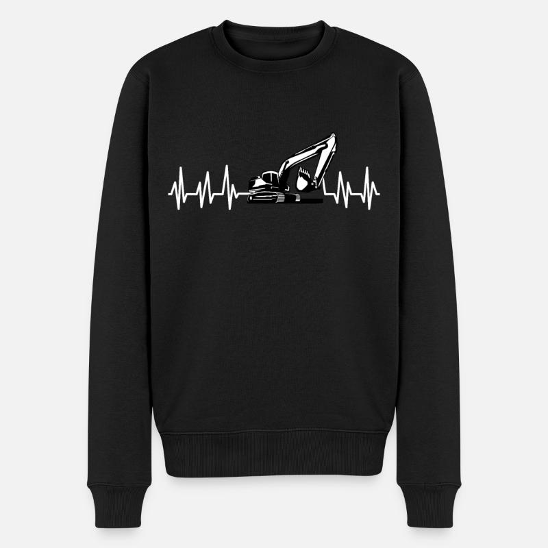 Pelles Chantiers -pelles Chantier chargeuse sur pneus - Pull Premium bio Homme - noir