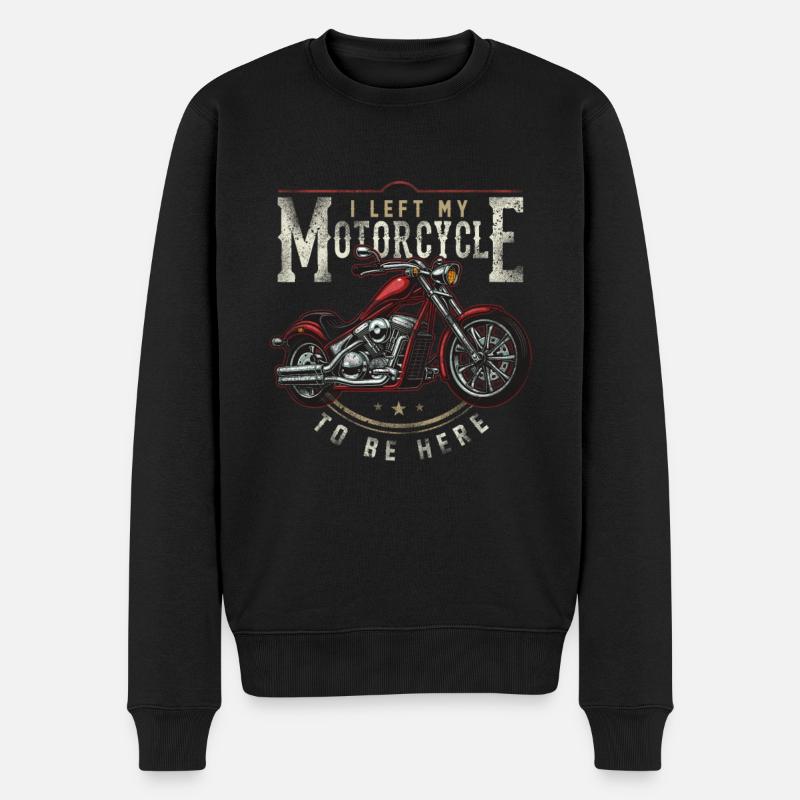 Motorrad Biker - Männer Premium Bio Pullover - Schwarz