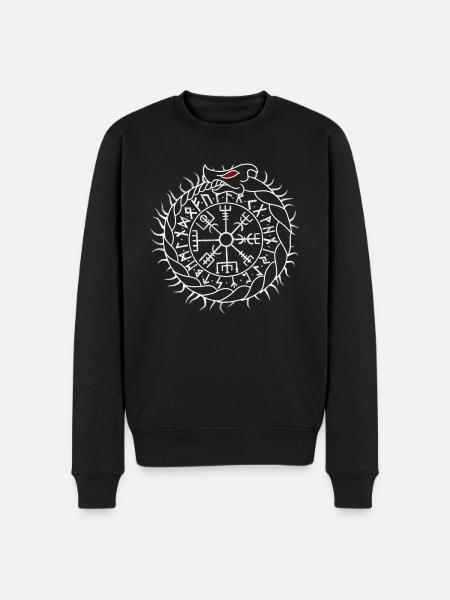 Vegvisir and Futhark - Ouroboros - Men's Premium Organic Jumper - black