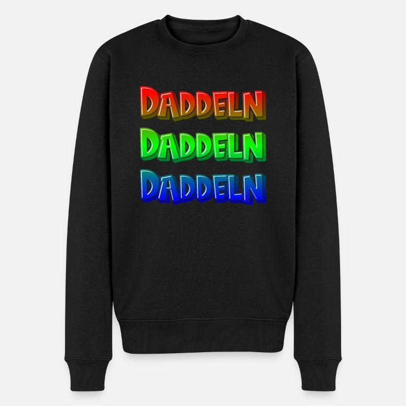 Daddeln - Gamer Design - Männer Premium Bio Pullover - Schwarz