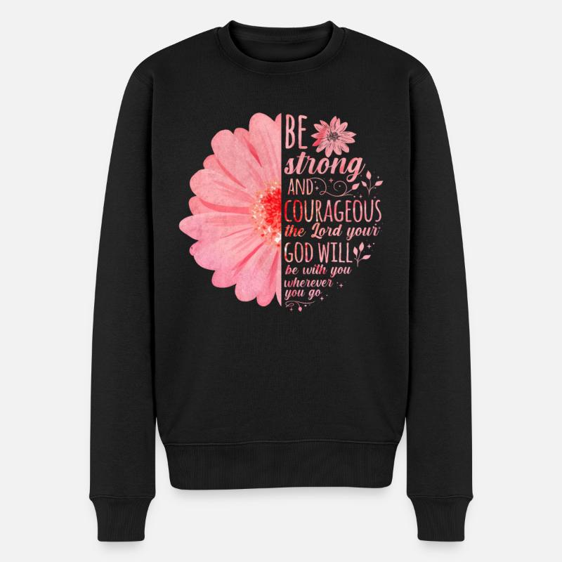 Christlicher Bibelvers Religion lion - Männer Premium Bio Pullover - Schwarz