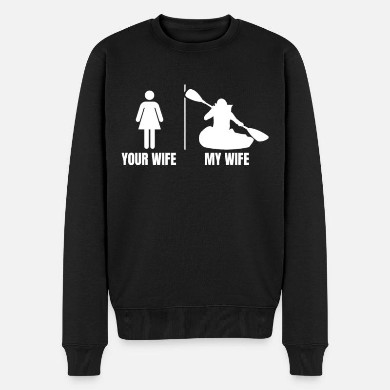 Kajak - Männer Premium Bio Pullover - Schwarz