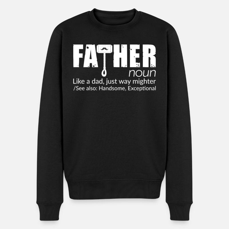 Father Fathor - Männer Premium Bio Pullover - Schwarz