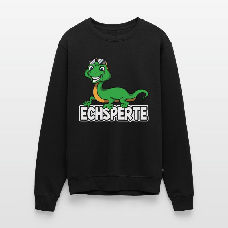 Echsperte Echse Reptilien Eidechse Experte Spruch Männer Premium Bio Pullover