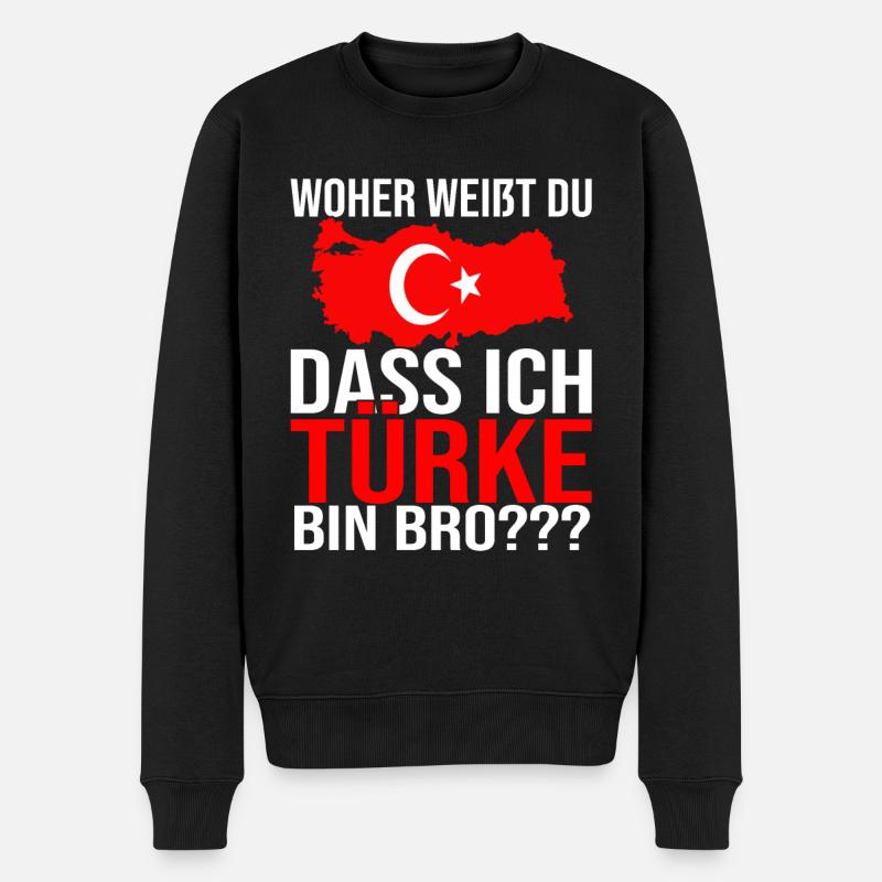 Türkei Türkische Wurzeln Geschenk - Männer Premium Bio Pullover - Schwarz
