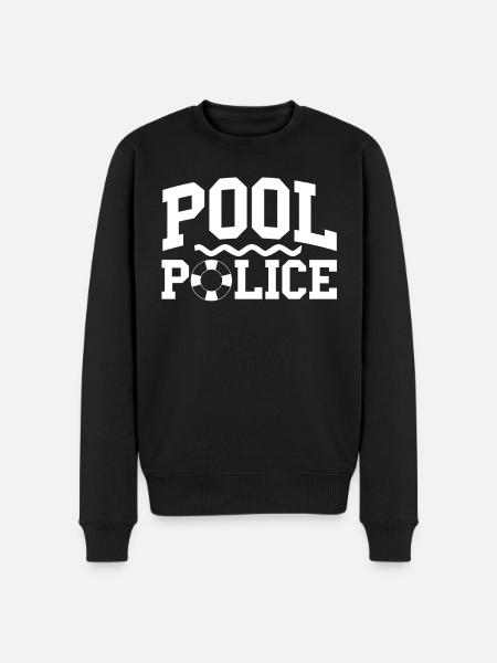 Swimming Swimmer Swim Pool Police - Men's Premium Organic Jumper - black
