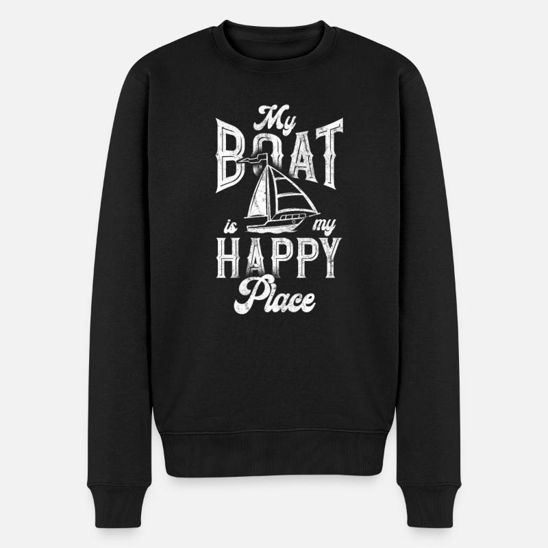 Sailing My Boat Is My Happy Place - Pull Premium bio Homme - noir