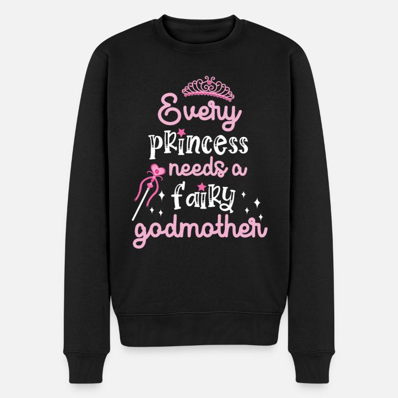 Every Princess Needs A Fairy - Männer Premium Bio Pullover - Schwarz
