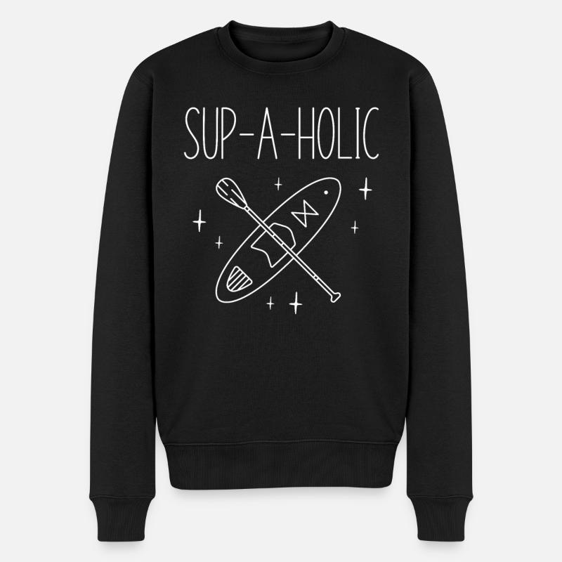 SUP Paddleboard Sup-A-Holic - Männer Premium Bio Pullover - Schwarz