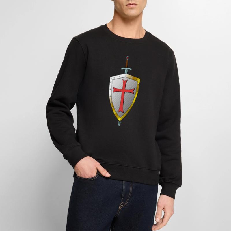Templer Bouclier et Épée - Templiers Pull Premium bio Homme