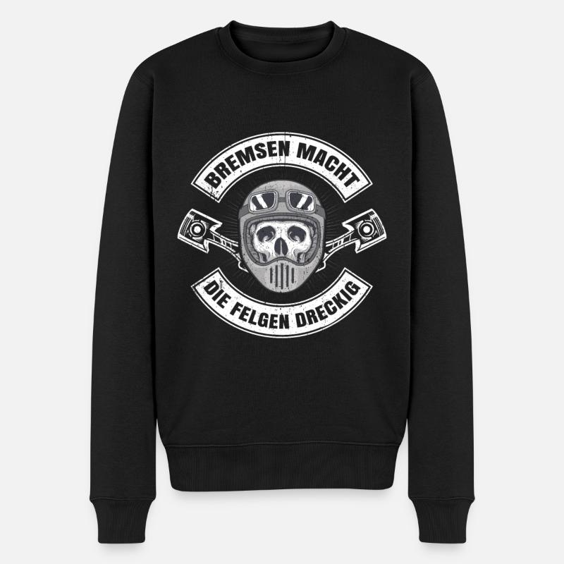 Motorrad - Männer Premium Bio Pullover - Schwarz