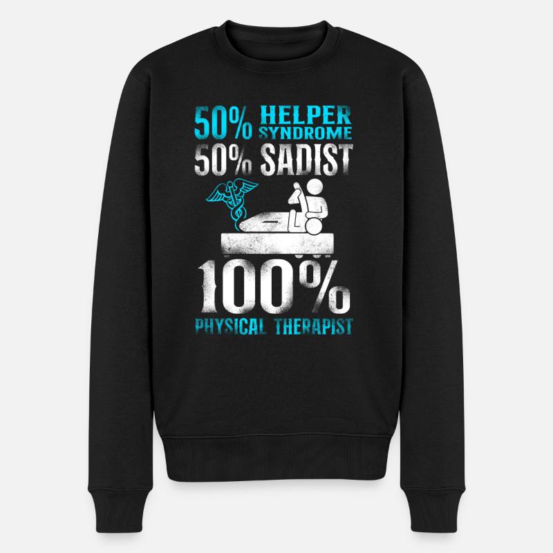 Physical Therapist Therapy - Männer Premium Bio Pullover - Schwarz