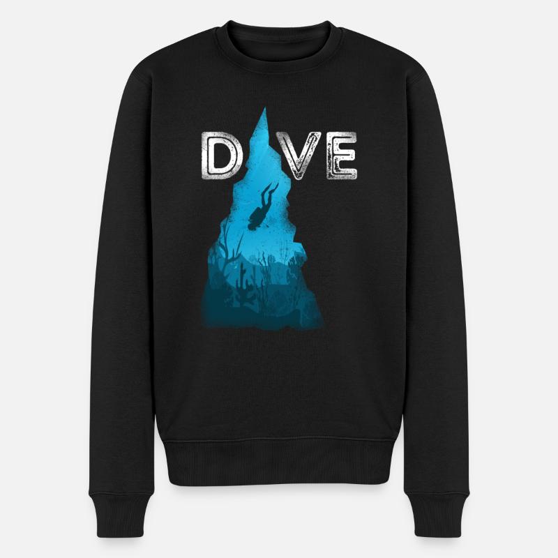 Scuba Diving Diver Dive - Männer Premium Bio Pullover - Schwarz
